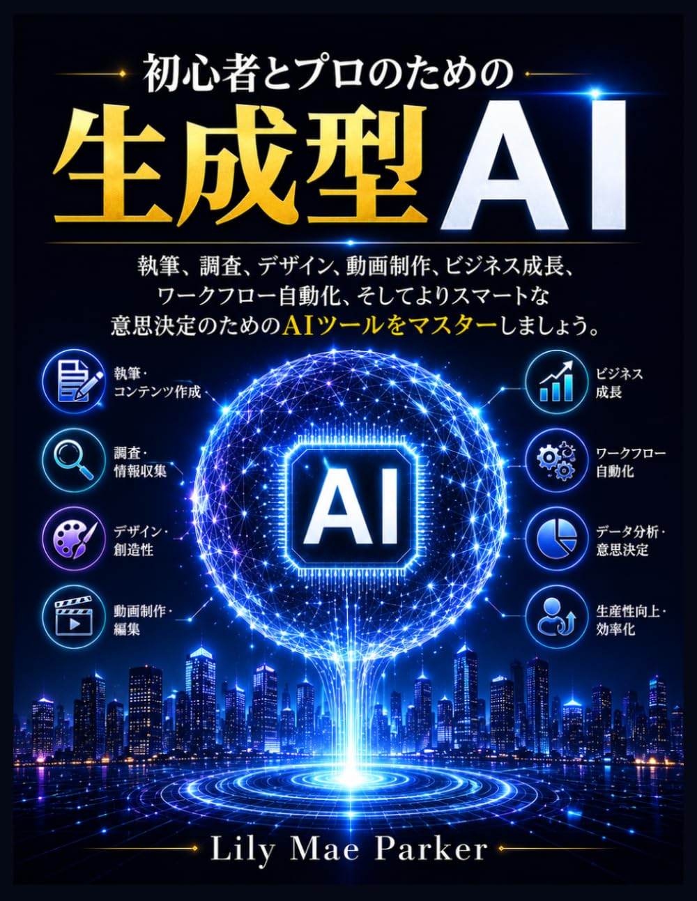 初心者とプロのための生成型AI: 執筆、調査、デザイン、動画制作、ビジネス成長、ワークフロー自動化、そしてよりスマートな意思決定のためのAIツールをマスターしましょう。