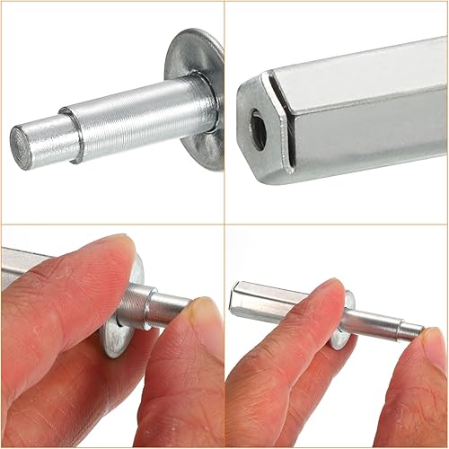 Miniatura 4 de uxcell Herrajes de puerta plegable, paquete de 2 piezas de pivote C de doble pliegue, kit de piezas de reparación de herrajes para puertas