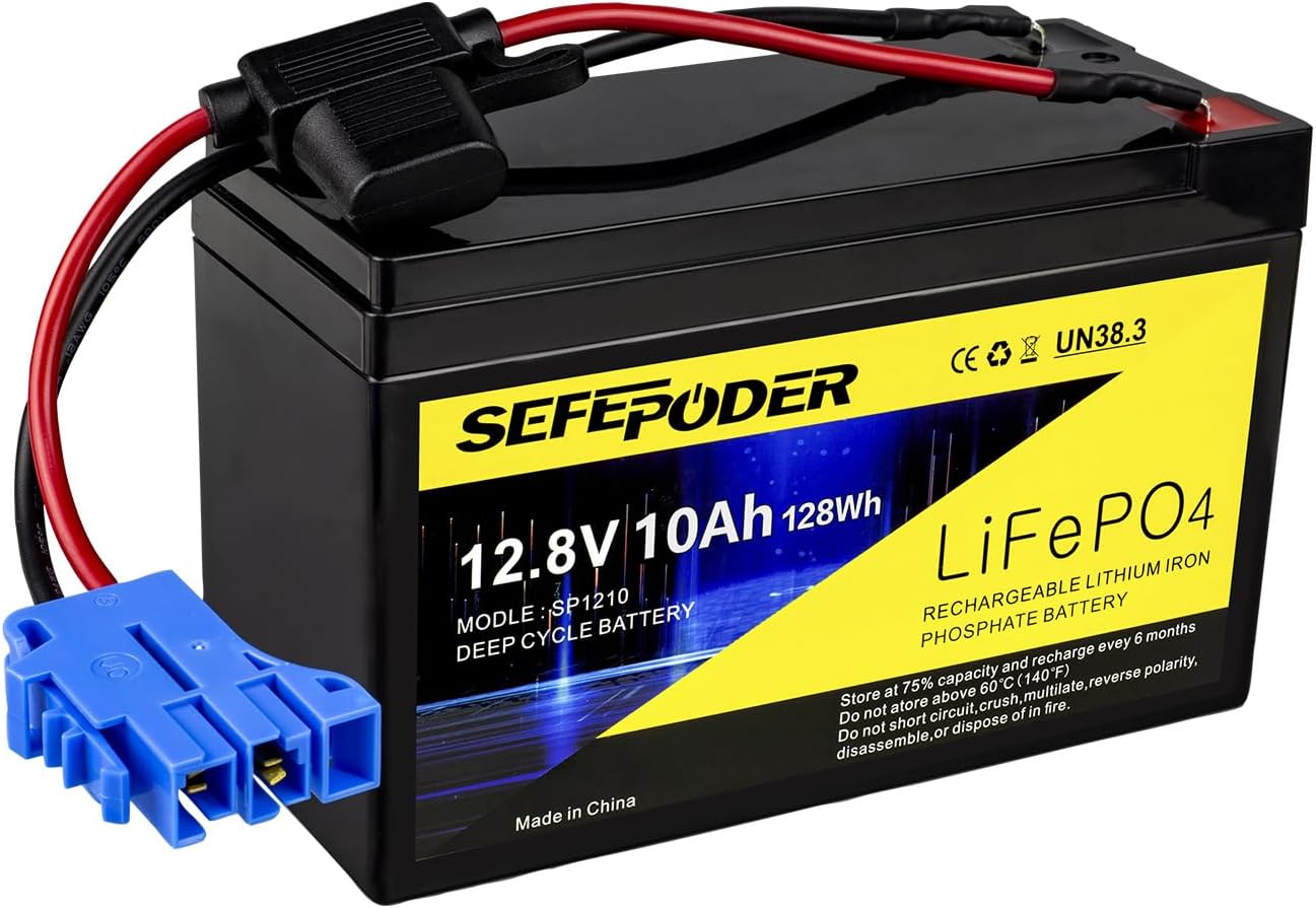 Replacement Battery Compatible with Peg Perego 12 Volt Battery,12V 10Ah Lifepo4 Lithium Ion Rechargeable Battery, Built-in 10A BMS(Not compatible with Polaris,John Deere Gator XUV Series)