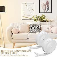 Vista 48 de Zonon 4 rollos de tiras de fieltro de 120 pulgadas con cinta adhesiva de fieltro para muebles, rollos de tiras autoadhesivas de poliéster resistente