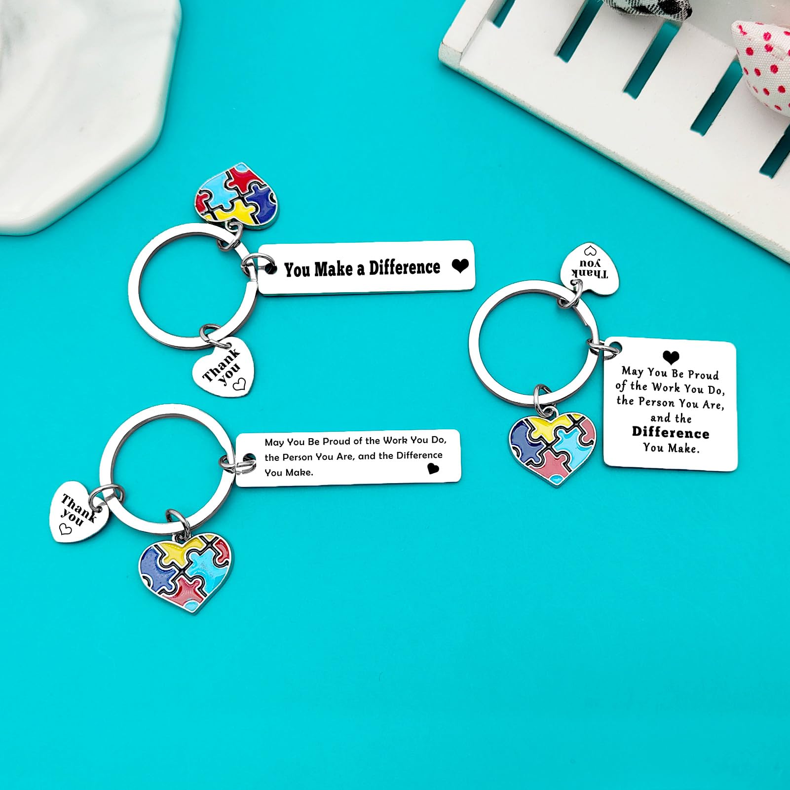 Ximalun 15 Pcs Autism Awareness Gifts Thank You Gifts for Autism Teacher Special Education Teacher Gifts ABA Therapist Appreciation Gifts SPED Teacher Gifts Autism Awareness Month Gifts - Image 3