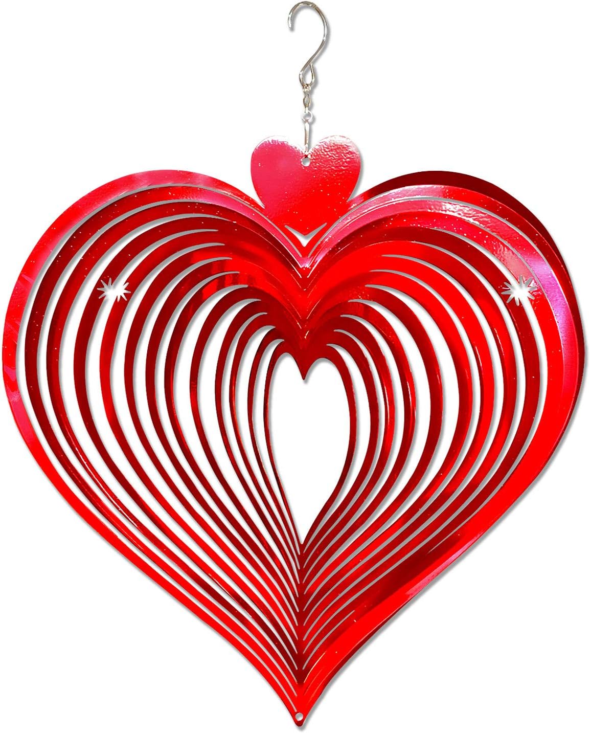 FONMY Wind Spinner Love 12 inches – 3D Stainless Steel – Laser Cut Metal Art Geometric Pattern - Hanging Wind Spinner, Kinetic Yard Art Decorations - Indoor/Outdoor Décor… FONMY Wind Spinner Love 12 inches – 3D Stainless Steel – Laser Cut Metal Art Geometric Pattern - Hanging Wind Spinner, Kinetic Yard Art Decorations - Indoor/Outdoor Décor…