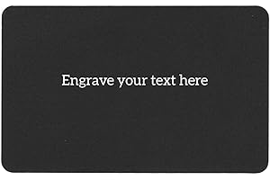 Personalized Text Engraved Wallet Insert Card (Black)