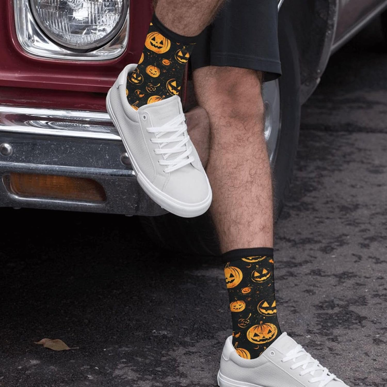 Halloween Pumpkin Socks Funny Novelty Socks Casual Athletic Crazy Cute Crew Socks For Women Men - Image 5