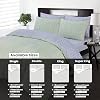 DTEX HOMES 4 Piece Bedding Set Soft Brushed Microfiber Double Duvet Cover Sets -Duvet Cover, Pillowcases and Fitted Sheet Hotel Quality Duvet Cover Set (Double-Silver Sage)