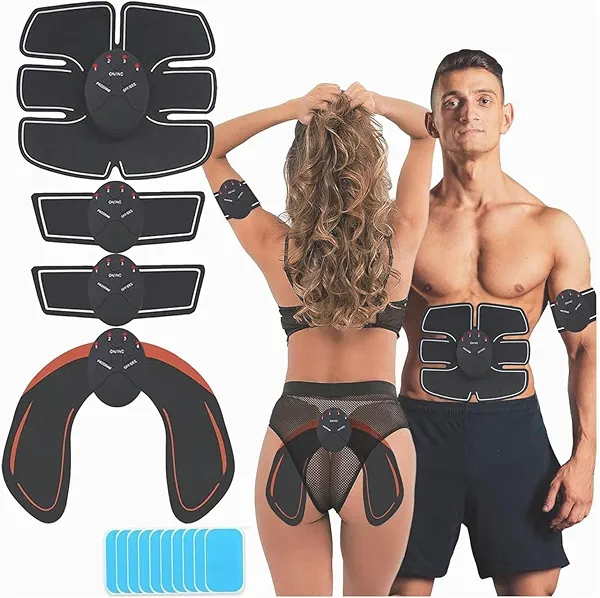 FIT Belt, Abs Stimulator, Muscle Stimulator, Abdominal Toning Belt, Abs Workout Equipment, Ab Sport Exercise Belt for Men and Women (Black)