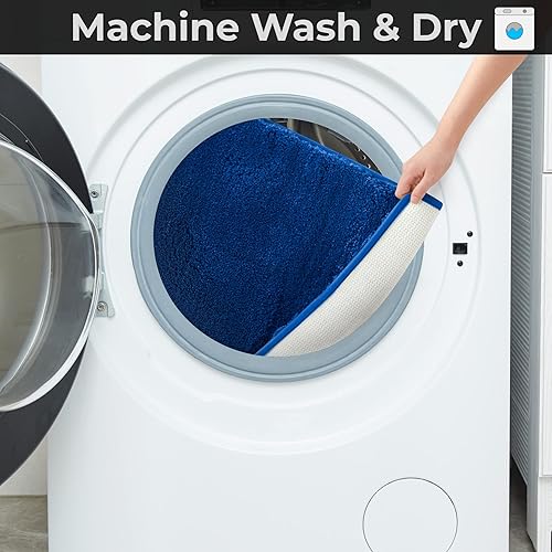 Miniatura 6 de Juego de 1 alfombra de baño suave de microfibra sólida, respaldo antideslizante de TPR