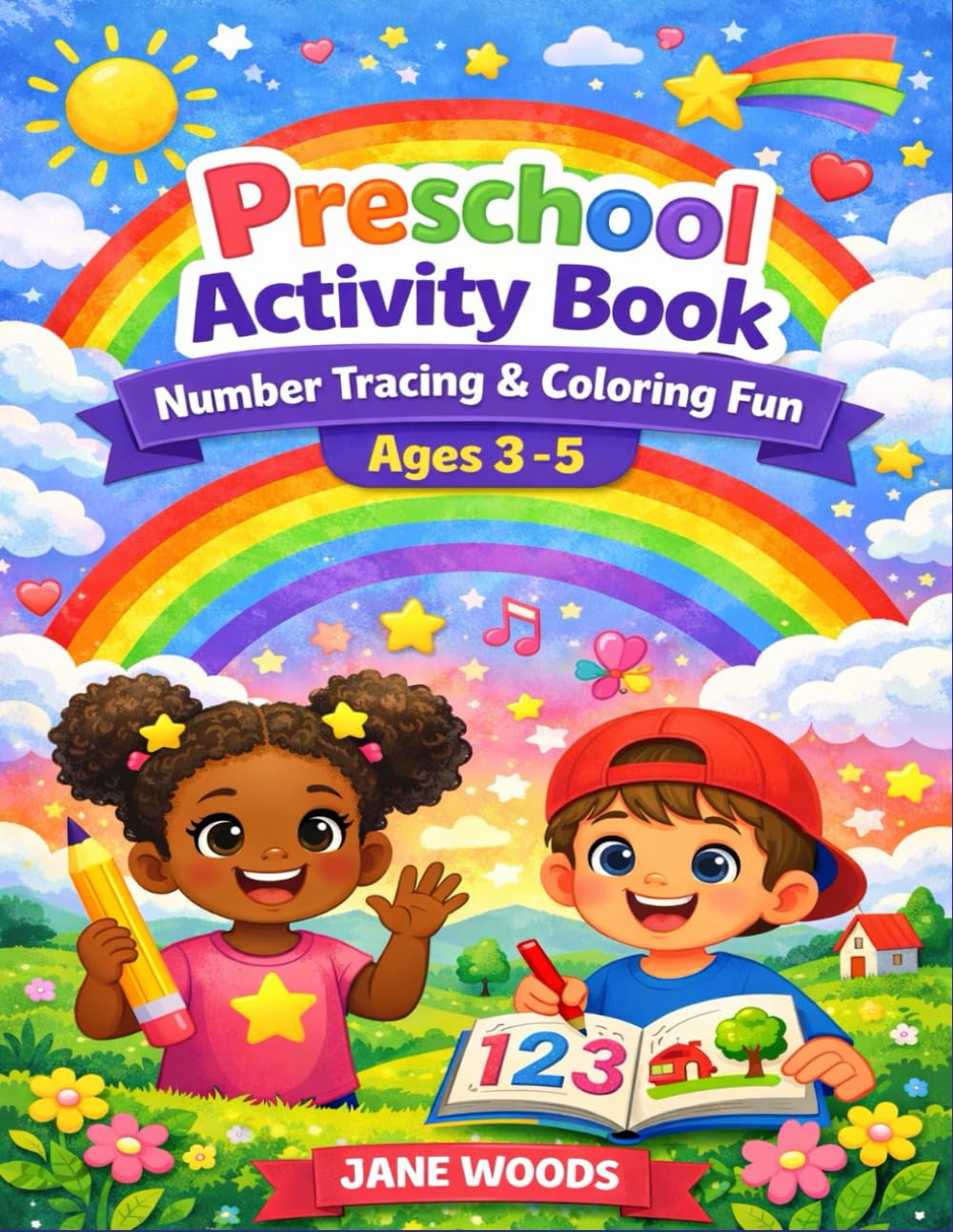 Number Tracing & Coloring Fun: For Ages 3–5