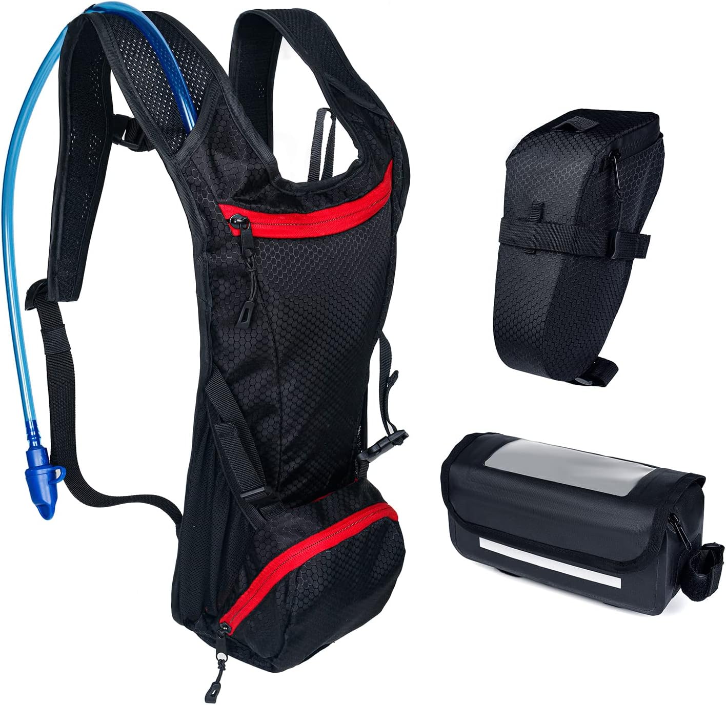 BLUESKY REBECCA 3Pices Bike Bag Set Hydration Pack/Top Tube Bike Frame Bag/Under