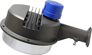 Premium Lighting Dusk-to-Dawn LED Outdoor Barn Light 11000lm 5000K Daylight with Changeable Photocell 500W HID/HPS Equivalent Security Flood Lighting Aluminum Waterproof ETL DLC Certified