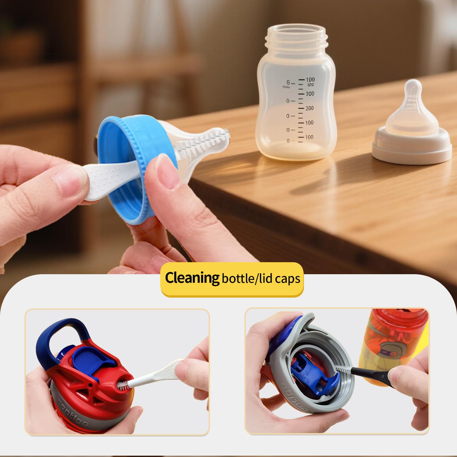 Paquete de 15 herramientas de limpieza de puerto de carga de teléfono, incluye 10 limpiadores antiobstrucción Whtie y 5 mini cepillos negros para iPhone 16 Pro Max, altavoz y receptor, AirPods