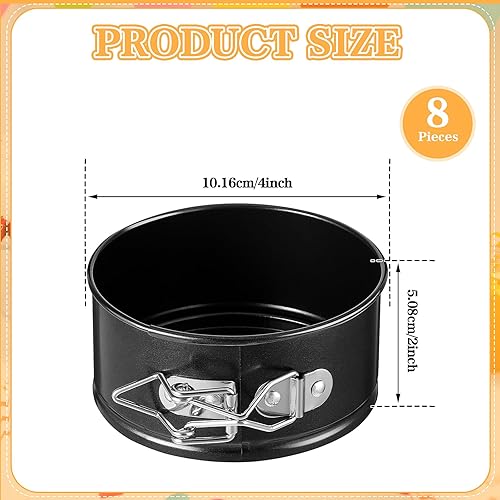 MAQUITA 8 Pcs 4 Inch Springform Pan Mini - Thumbnail 5