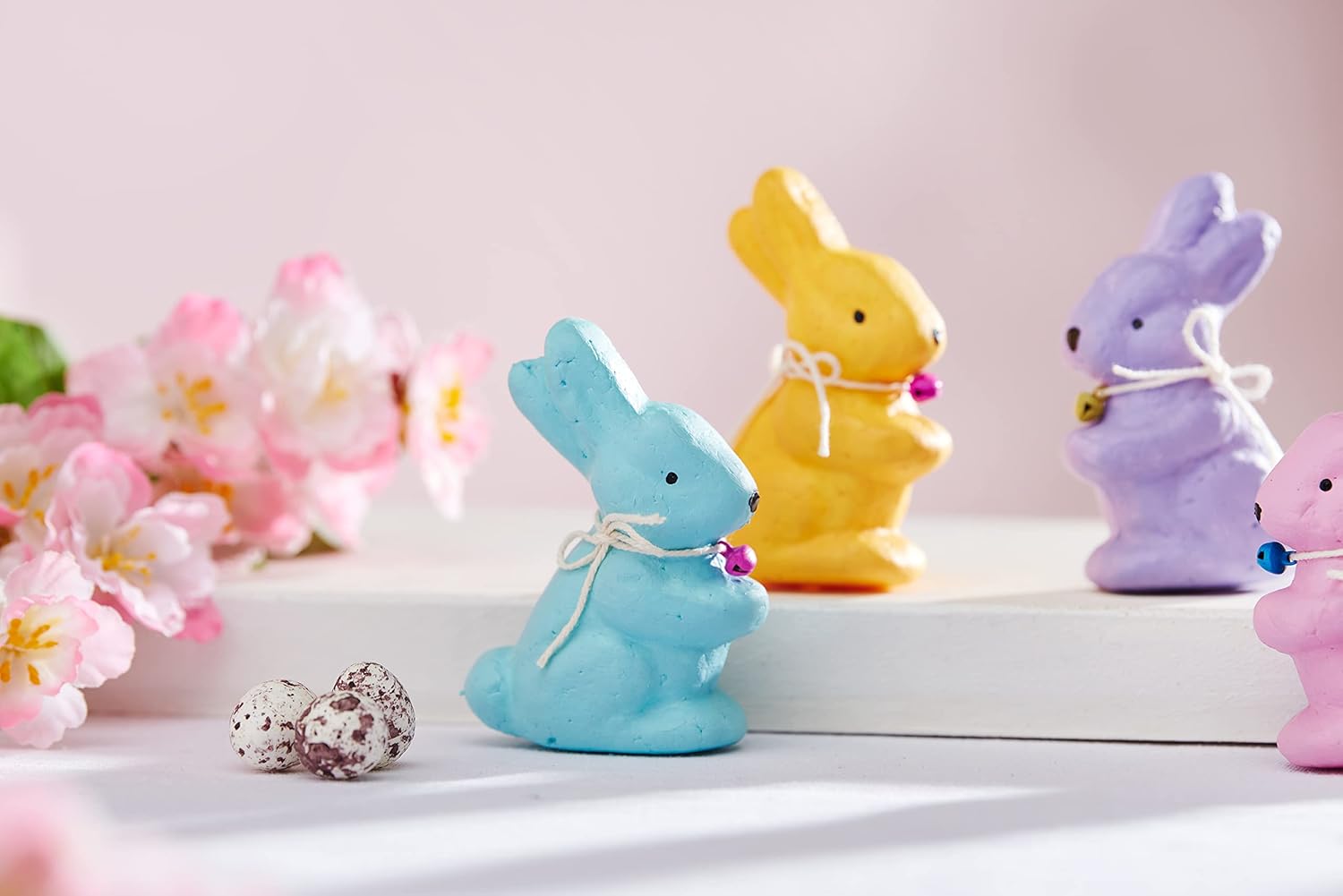 VBS Polystyrene Shape, Polystyrene Bunnies, 7 cm, Easter Bunnies, Pack of 10, Styrofoam Easter Crafts