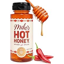 Mike's Hot Honey,美国排名第一的 Hot Honey 品牌,辣蜂蜜注入辣椒,经过认证的犹太洁食,无麸质,古友好,甜热,非常适合辣酱爱好者(10 盎司瓶,1 包）