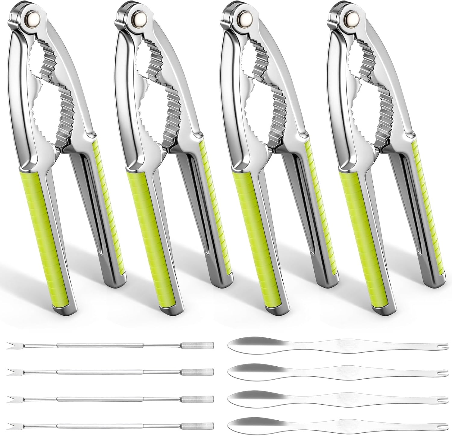 12 Pcs Nut Crackers Seafood Set, Stainless Steel Crab Tools