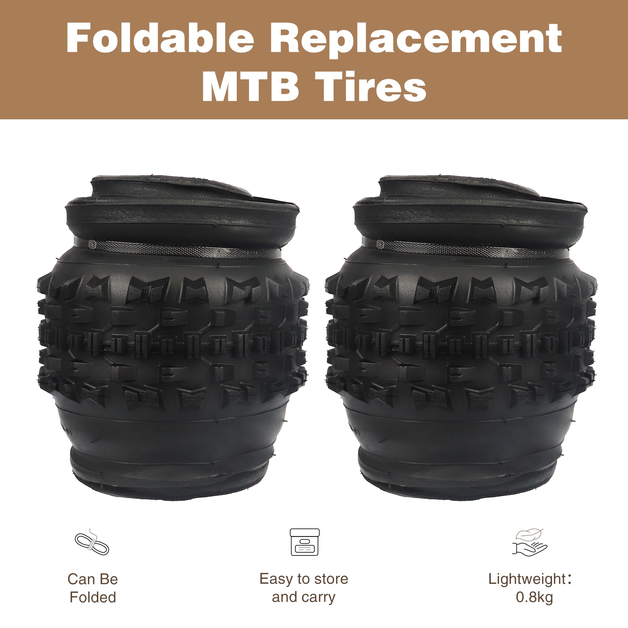2 Stück Fahrradreifen+Fahrradschlauch Fahrradmantel 26/27.5/29 x 2.1 Zoll Bike Tires Reifen für Mountain Bike/Citybike/Rennrad