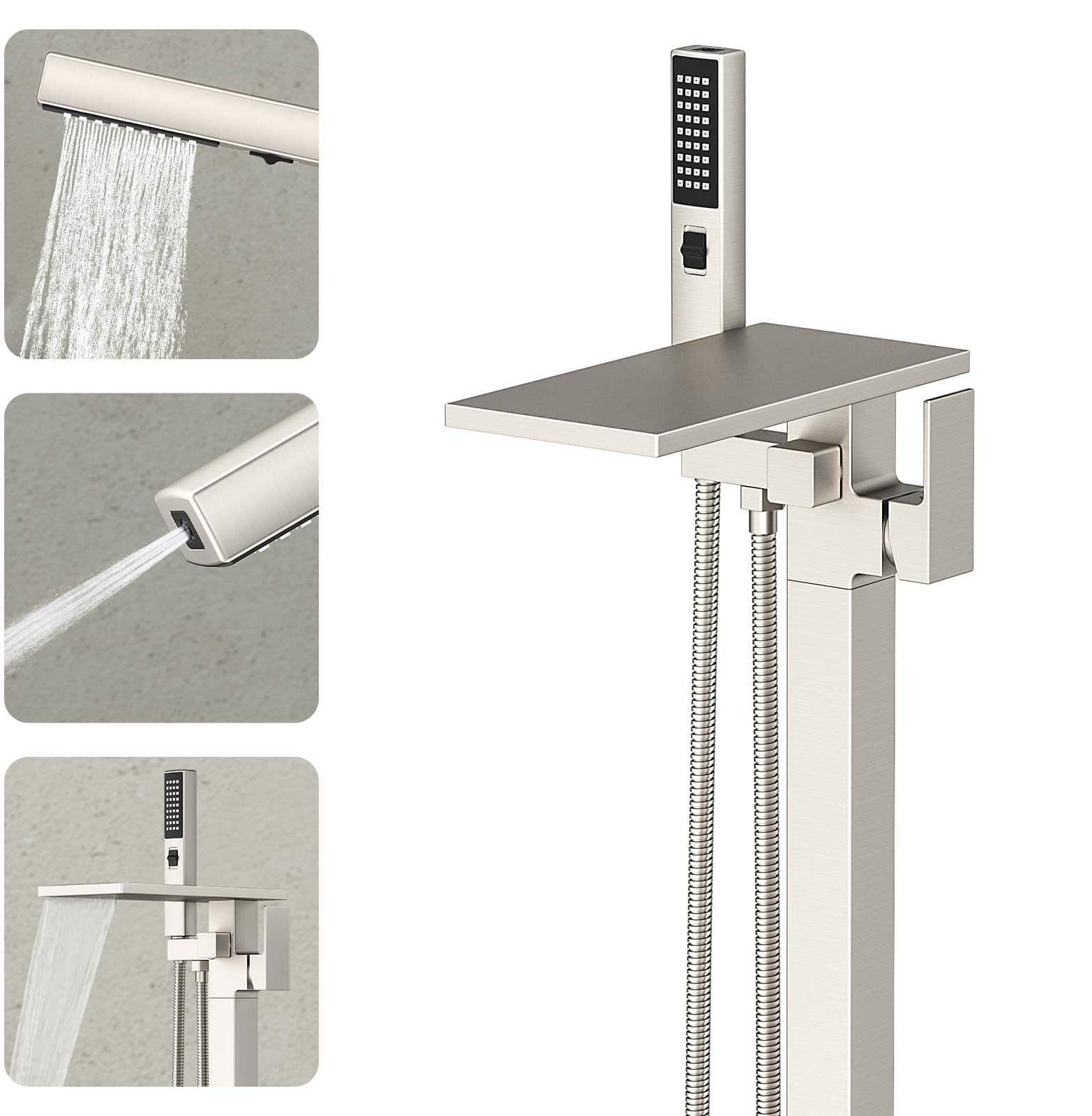 Photo 1 of Ryuwanku Freestanding Bathtub Faucet with Handheld Sprayer