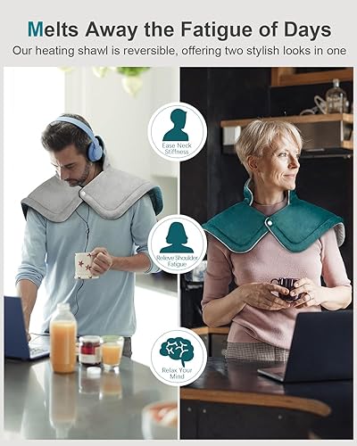 Miniatura 4 de Almohadilla térmica para aliviar el dolor de cuello y hombros, regalos de cumpleaños y Navidad para mujeres, mamá, esposa, calentador de cuello
