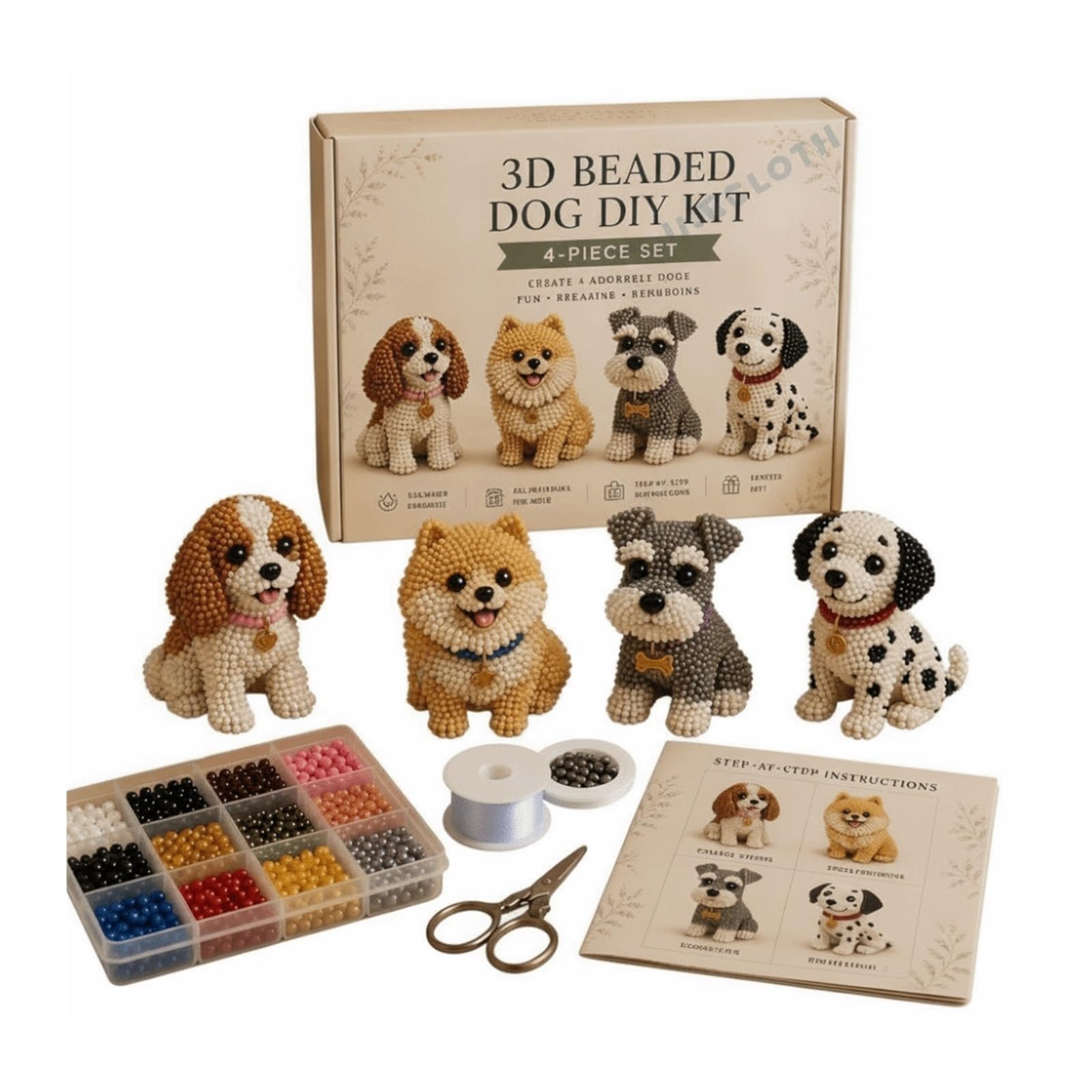 kit di perline fai da te Kit da ricamo con perline animali fai te fatto a mano(Style-B)