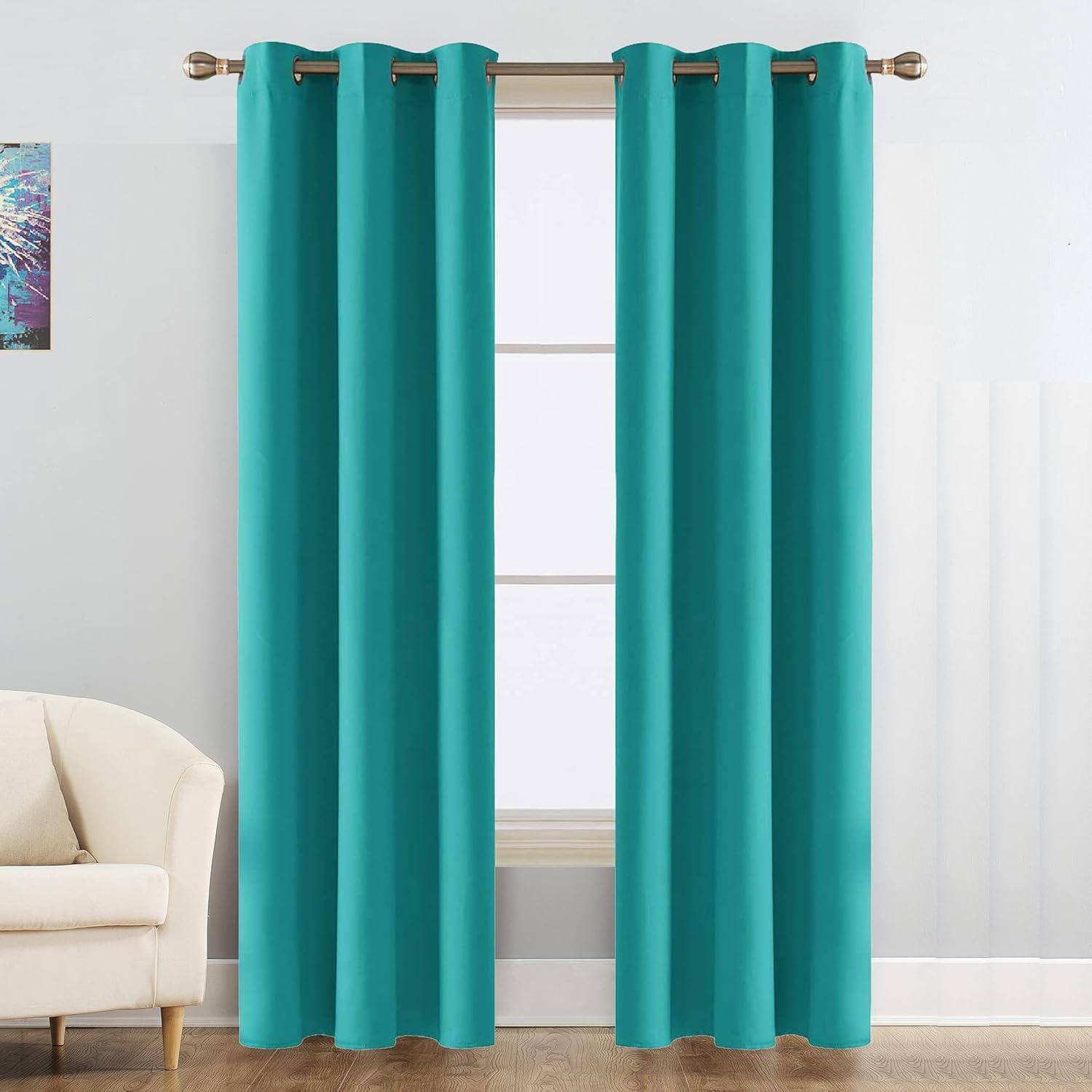 Buy HOME UTSAV 2 Piece Faux Silk 100 Opaque Blackout Curtains for Long