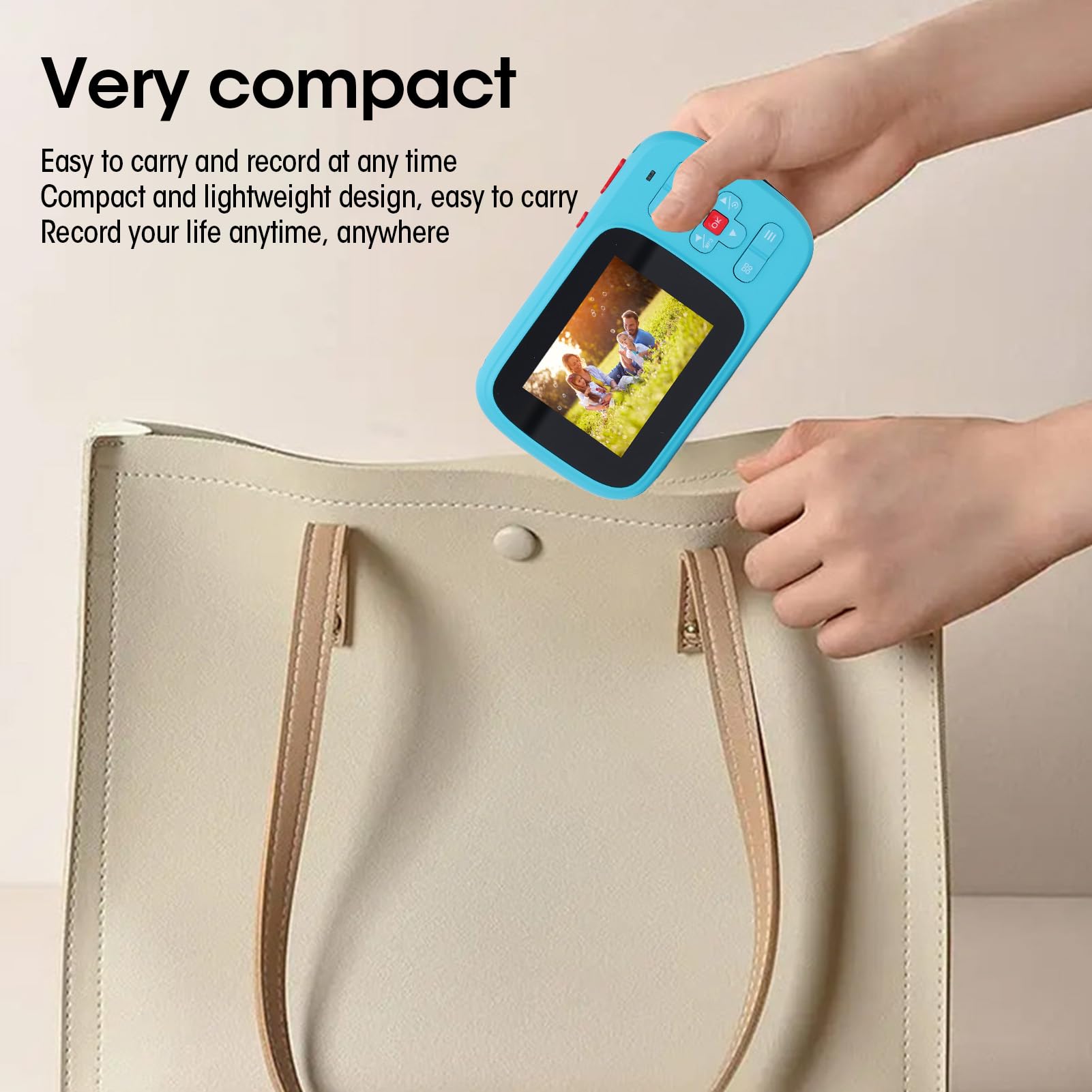 Kinder Digitalkamera 72MP - 16x Zoom, 2 Bildschirme, 6 Farben Rosa