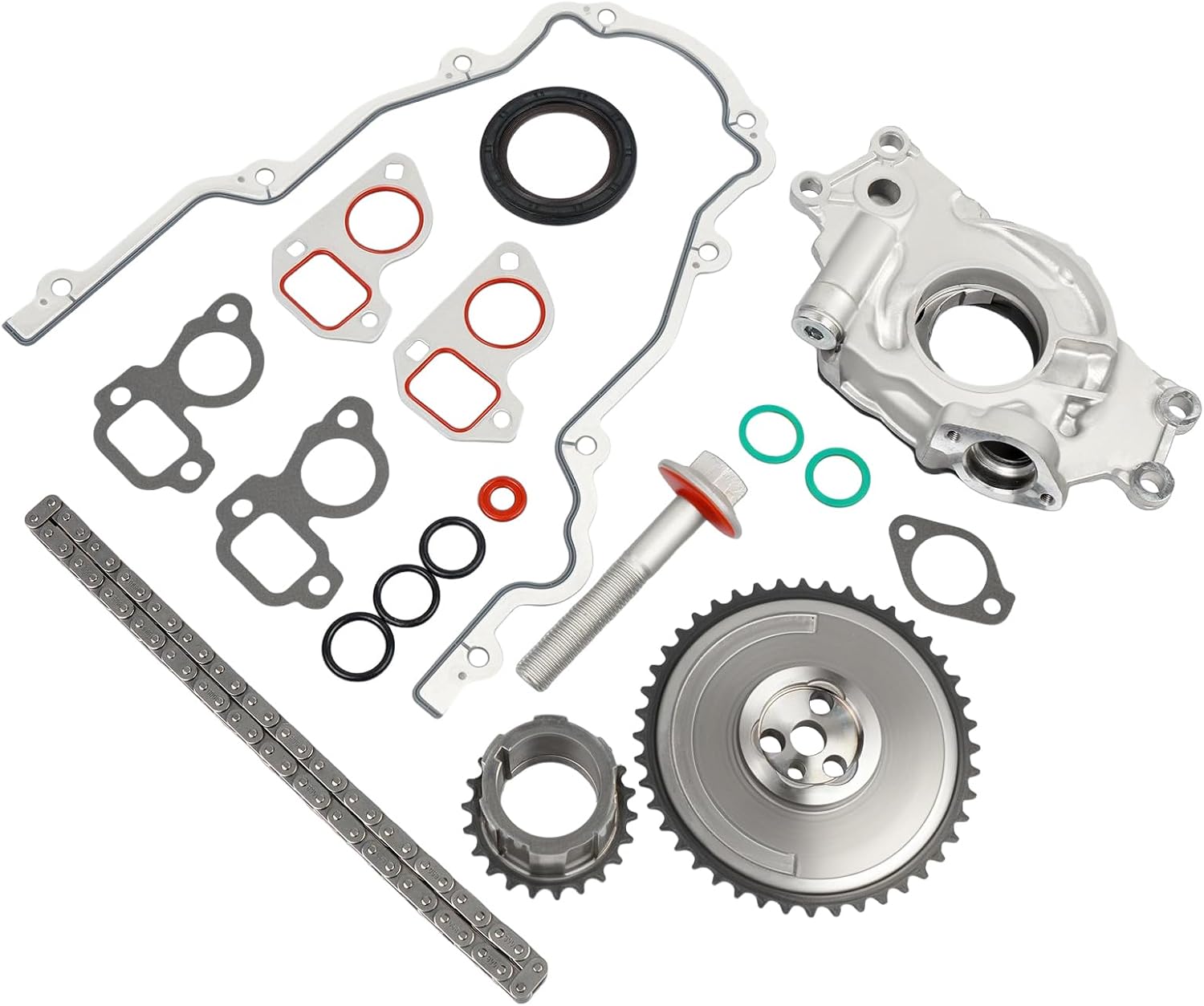 M295HV High-Volume Oil Pump & Timing Chain Kit, Compatible with Chevy Silverado Avalanche GMC Sierra Yukon Cadillac Escalade 1997-2013 4.8L 5.3L 6.0L LS1 LS2 LS3 L96 LM7 LR4 LQ4