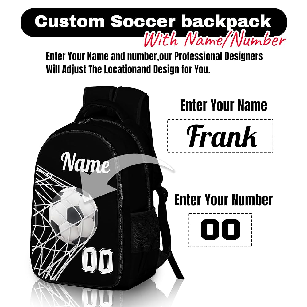 Custom Backpack For Boys Lightweight Design] Customizable Soccer