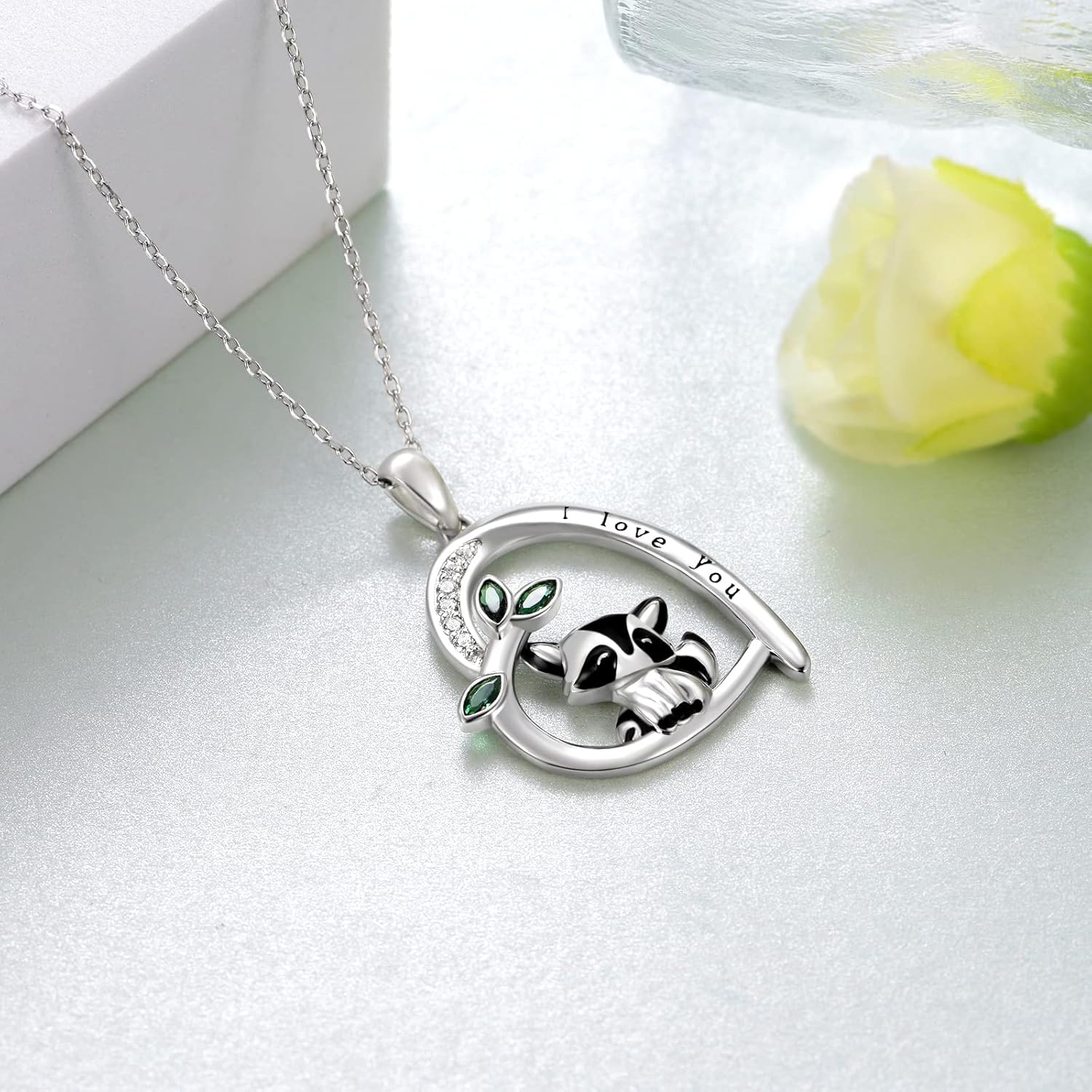 Raccoon/Wolf/Axolotl/Elephant/Sea Turtle/Koala/Bunny/Owl Necklace 925 Sterling Silver Animal Pendant Necklace Cute Animal Jewelry for Women - Image 3