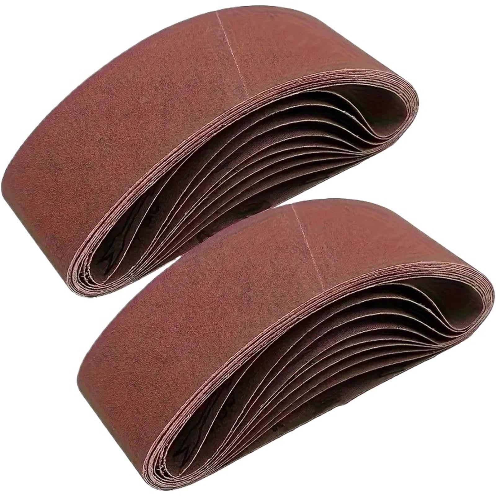 Bandas de Lija Bandas abrasivas de lija 533 x 75 mm, 10 unidades por juego, grano 60-240, for pulir madera y metal blando, for lijadora banda(10Pcs 80Grits)