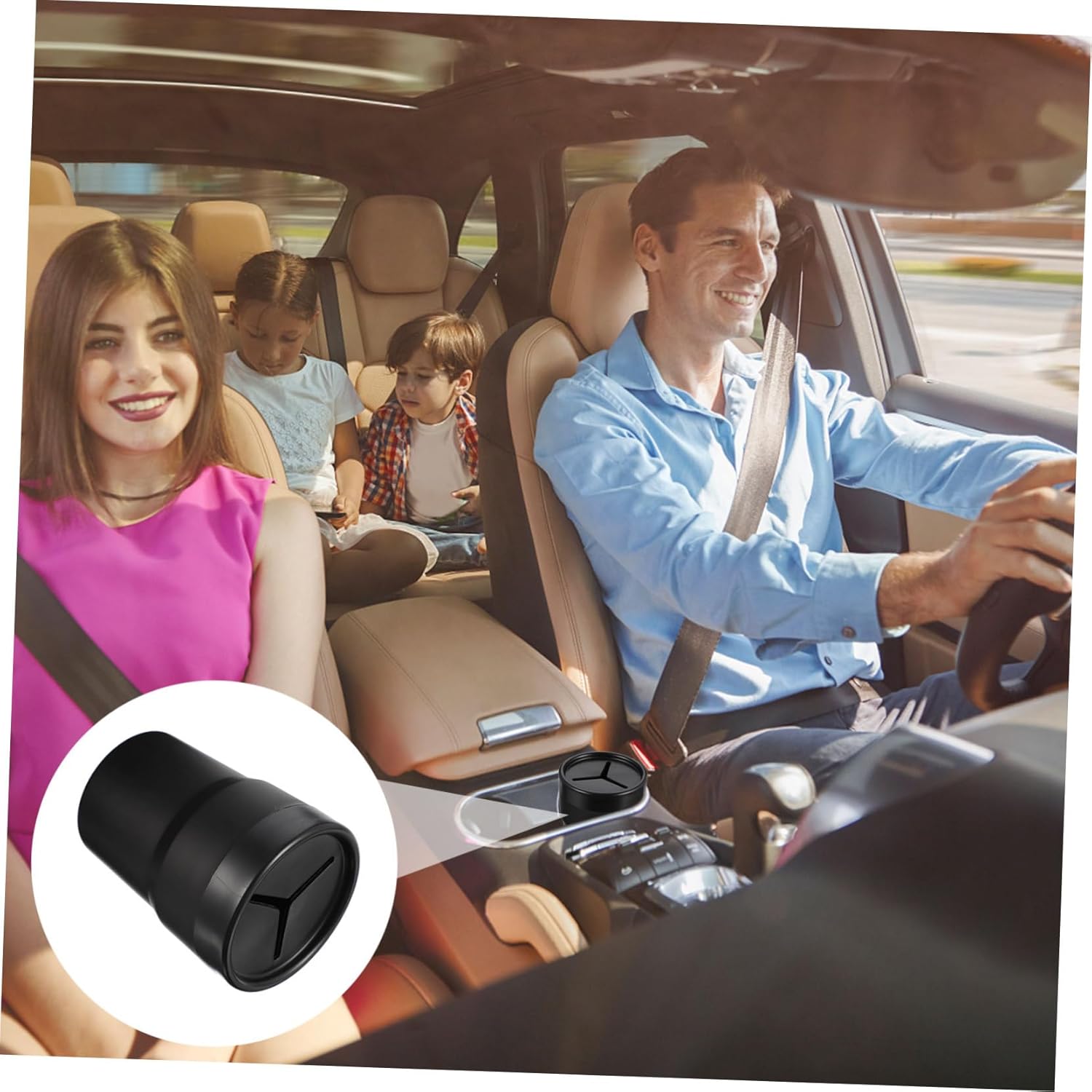 6 Pcs Garbage Can Dustbin Car Trash Bin Dirt Bike Accessories Trash Bin for Cars Car Trash Can with Lid Car Cup Basket Mini Truck Pvc Travel Small Storage Bucket/Black*3Pcs/10.2*8.2Cm*3Pcs