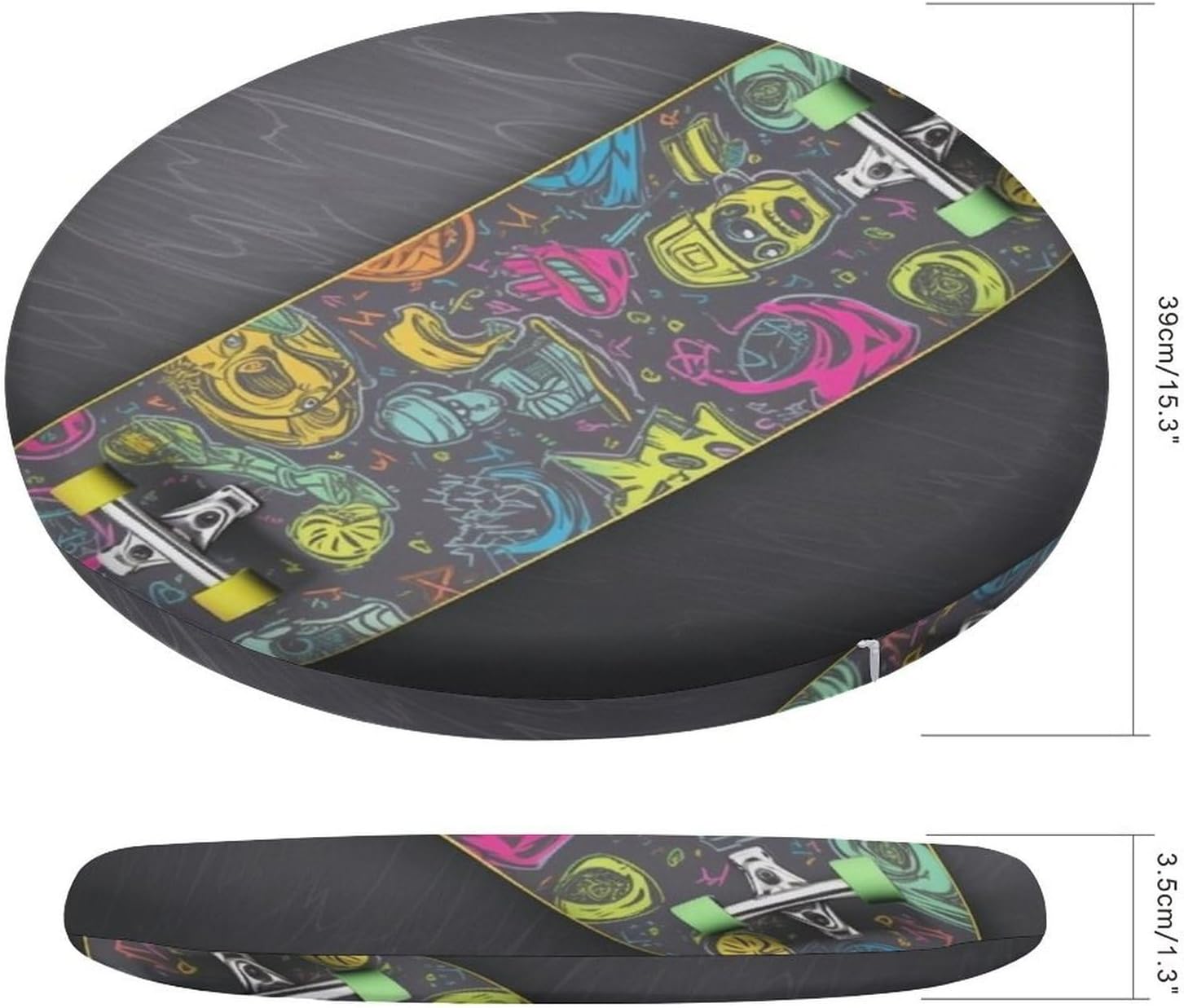 Graffiti Skateboard Chair Cushions Floor Pillow Chair Pad