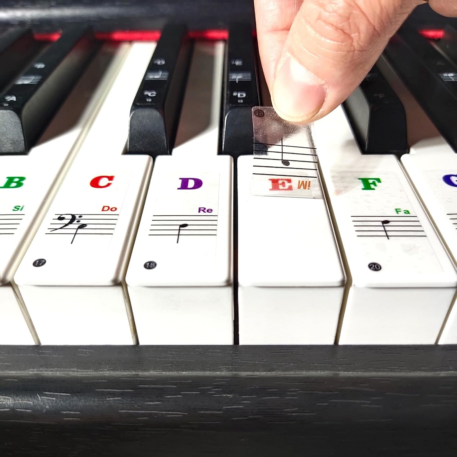 Amazon.com: Piano Key Stickers 88/61/54/49 Keyboard - Piano Keyboard ...