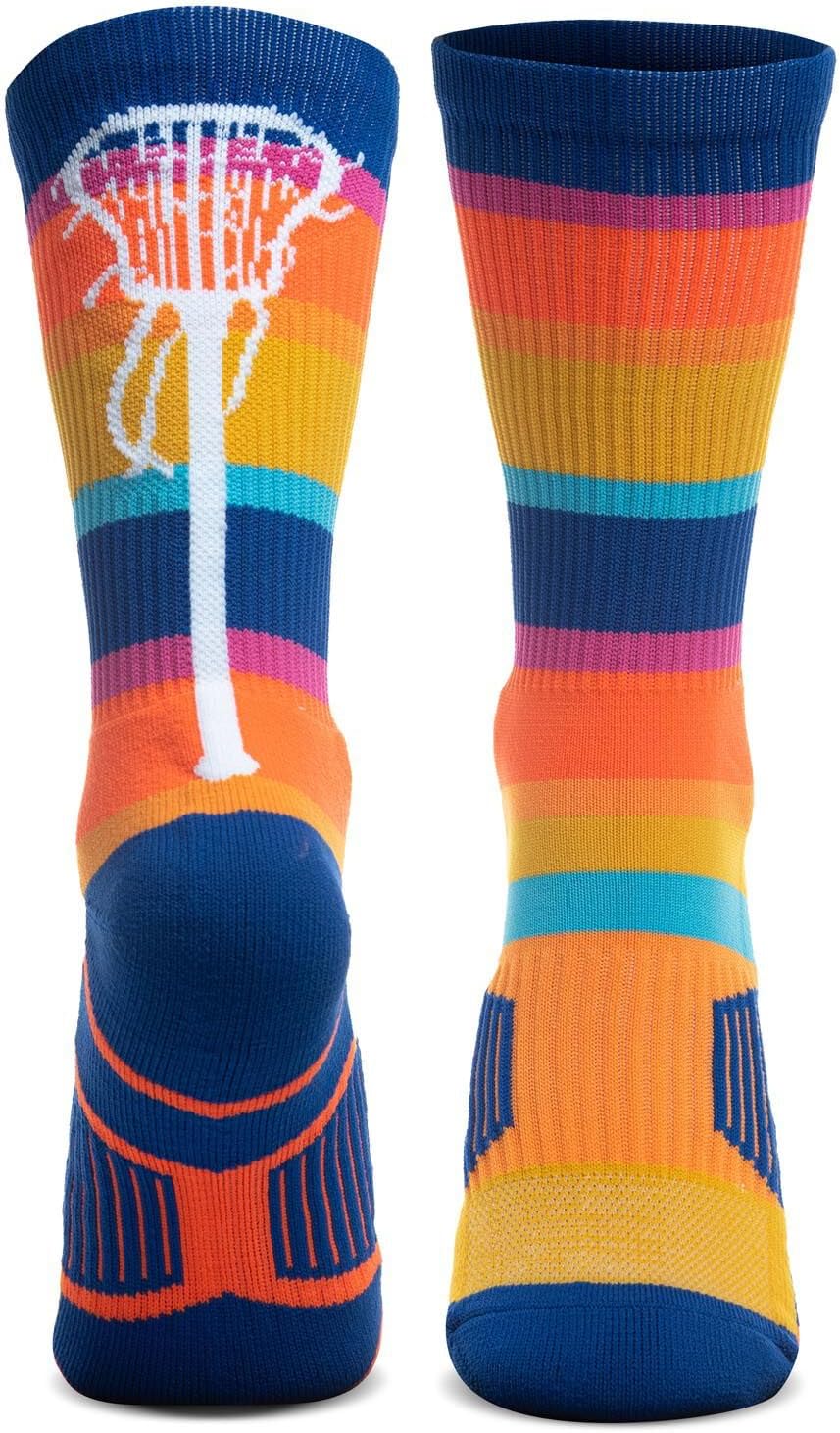 ChalkTalkSPORTS Girls Lacrosse Performance Crew Socks - Women's Mid-Calf - Youth & Adult Sizes - Multiple Colors - Image 3