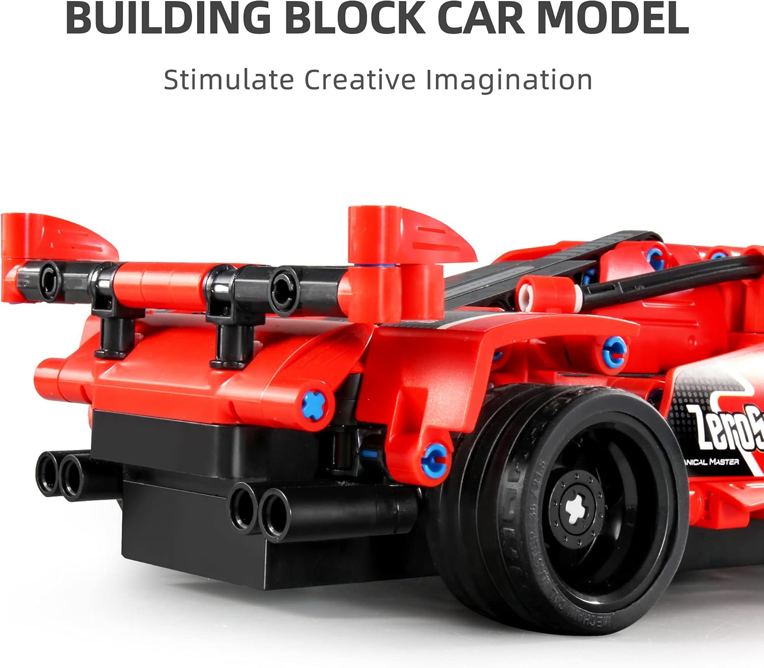Dakott STEM Remote Control 2in1 Sports Car Building Block Kit - 341 Pcs DIY Construction Toy for Age 6+, Take Apart R/C Learning Engineering Gift