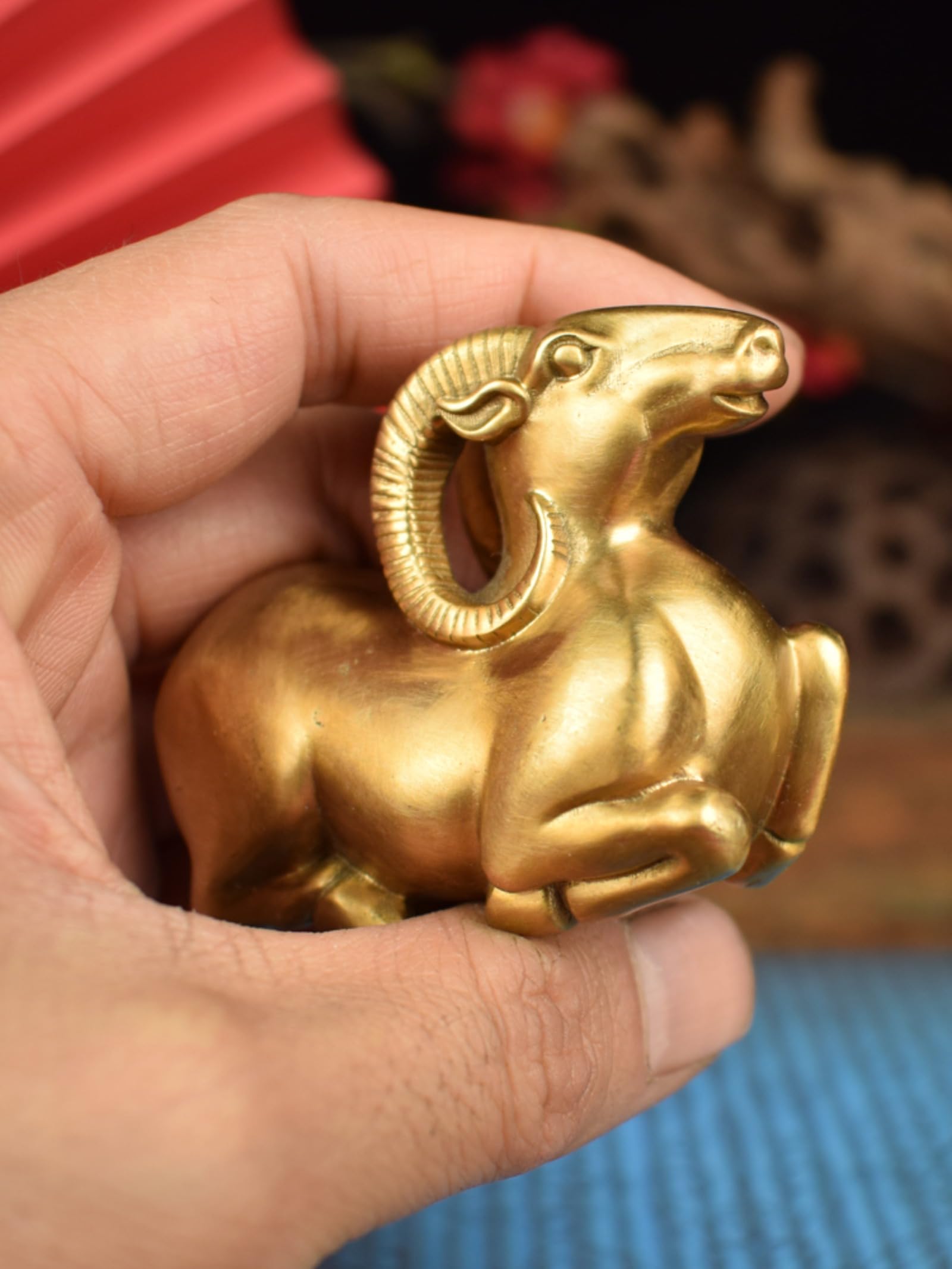Mosiężne, Solidne Figurki Kozy, Figurki Z Brązu, Figurki Zodiaku Owcy, Rzeźby Do Domu, Pulpitu, Bonsai, Ogrodu, Stołu Z Piaskiem, Dekoracji Samochodowych, Akcesoriów Do Nauki, Obciążników Do Papieru