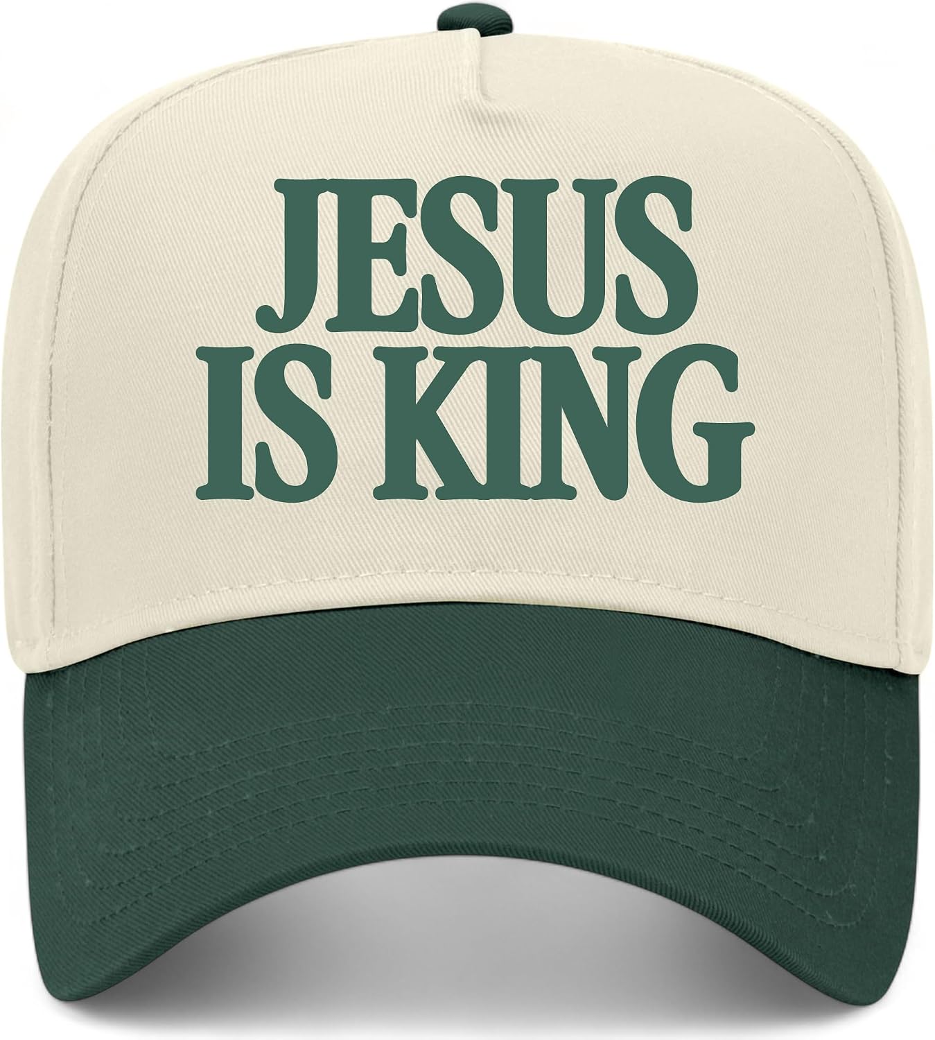 Jesus is King Serif Vintage Trucker Hat | God | Premium Snapback Baseball Hat for Men & Women