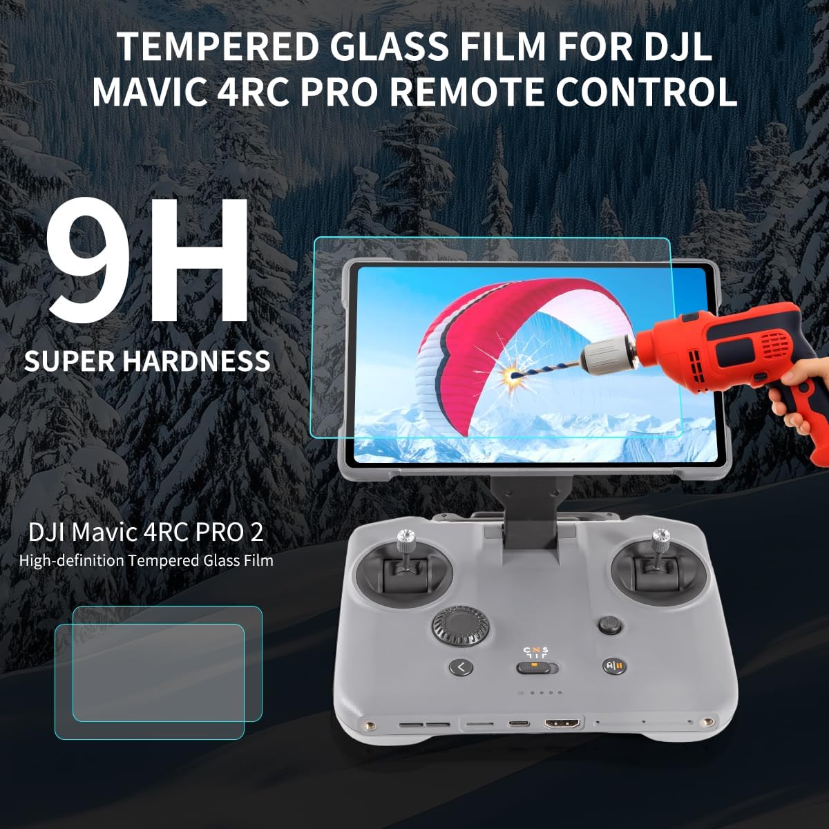 4-in-1 Remote Control Protection kit for DJI Mavic 4 RC Pro 2 Accessories, Screen Protector/Controller Sunshade/PU Material Lanyard and Standard 1/4 Screw Set - Image 3