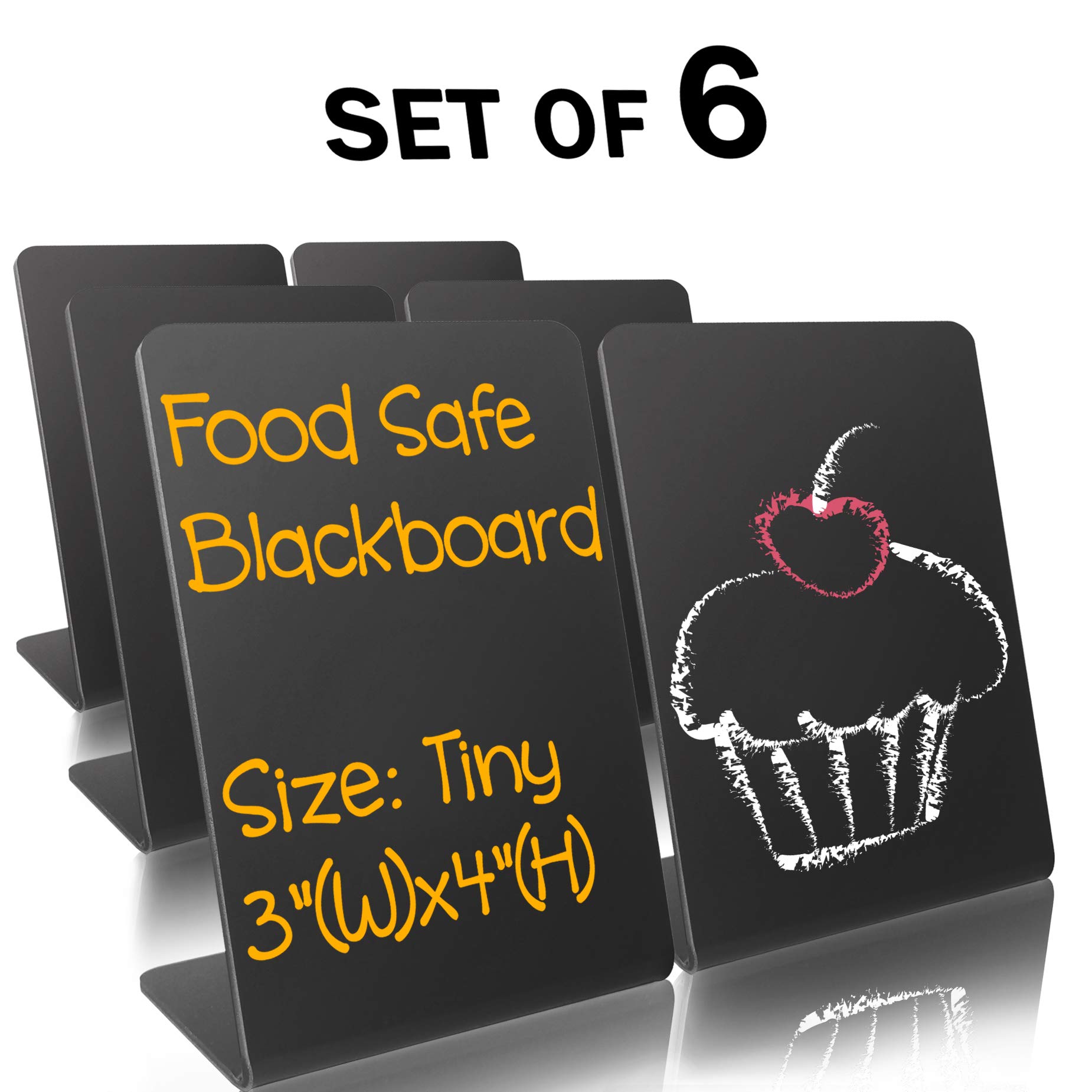 Buy Food Safe Acrylic Tiny Chalkboard Signs for Food Tent, Buffet