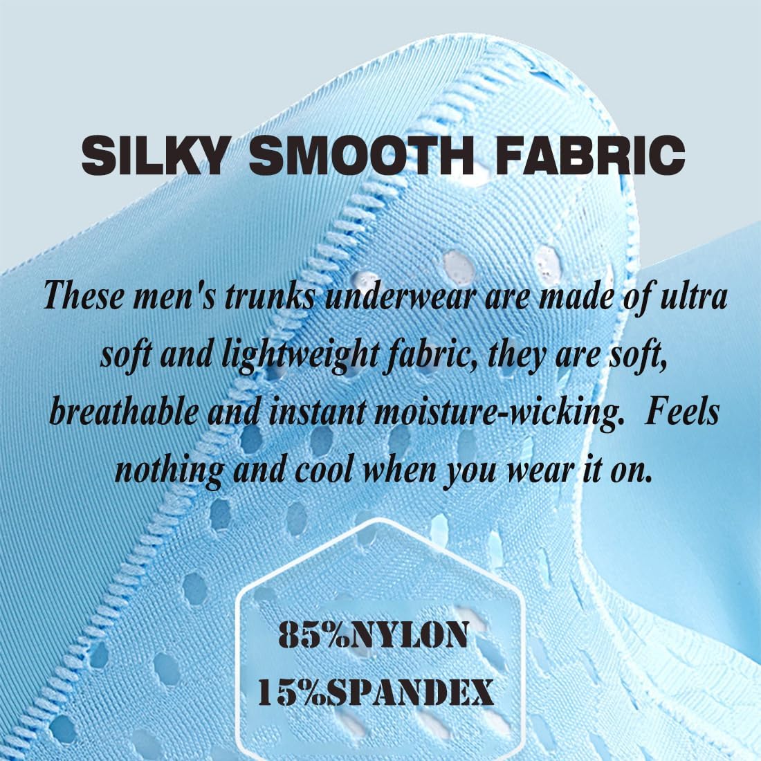 Ouruikia Men's Underwear Silky Smooth Boxer Briefs Breathable Trunks Boxer Briefs Underwear with Separate Pouch - Image 6