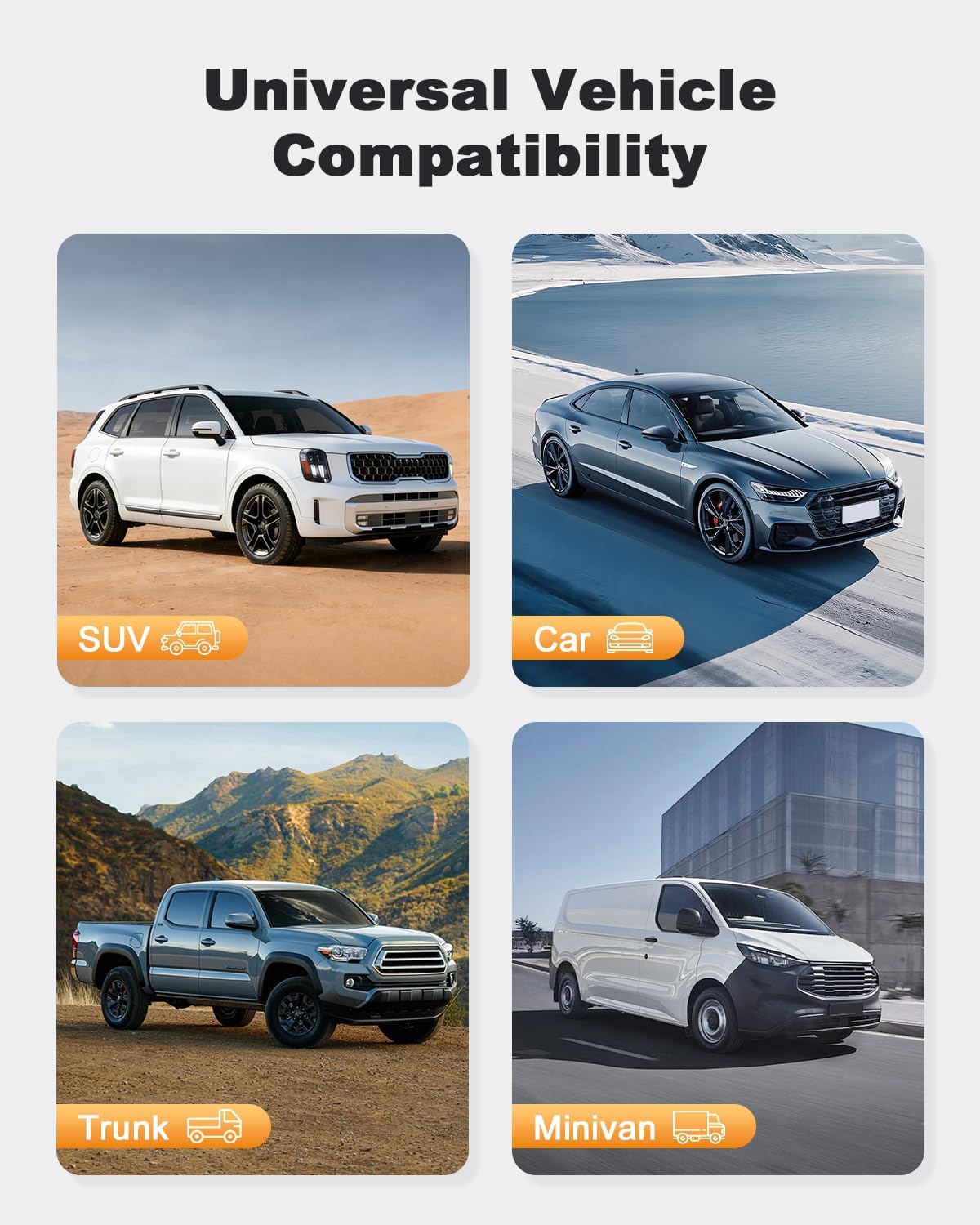 Steering Wheel Lock with 113dB Alarm, Heavy Duty Anti-Theft Car Device with Adjustable Length Locking Upgrade to Dual Protection Universal Fit for Cars Trucks Vans and SUVs (Black)