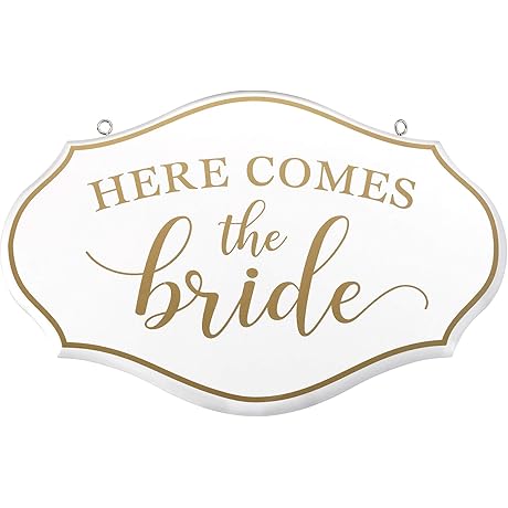 Wedding Signs for Kids to Carry 11"x7" White Flower Girl Ring Bearer Sign