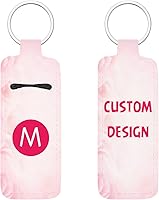 Vista 1 de Chapstick - Llaveros de neopreno a granel para lápiz labial, llavero, Texto fotográfico personalizado