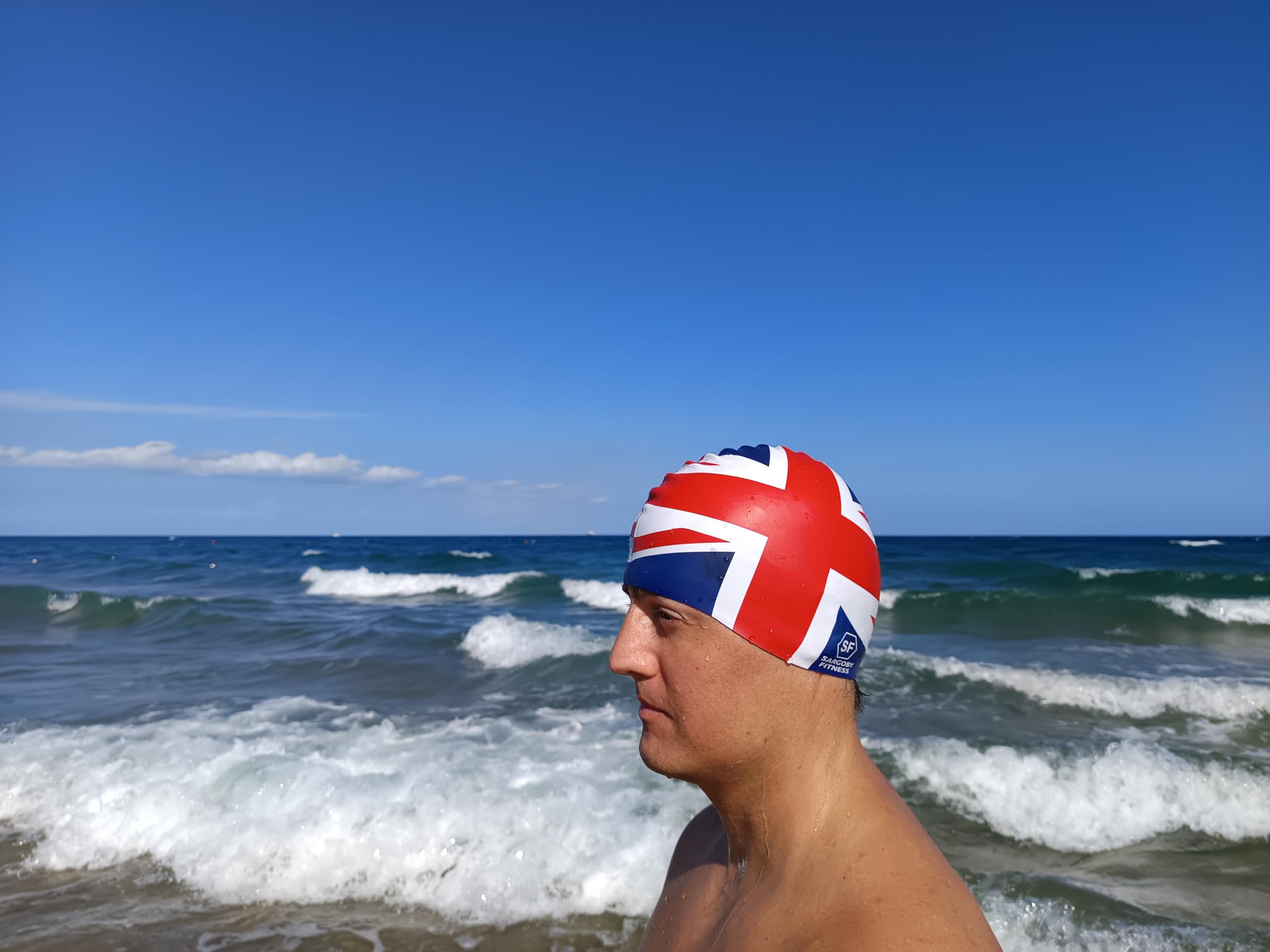 Sargoby Fitness UK Swim Cap Adult Standard-Size for Competitive or Recreational Swimmer Looking for more speed South Africa Rainbow Australia (UK) - Image 4