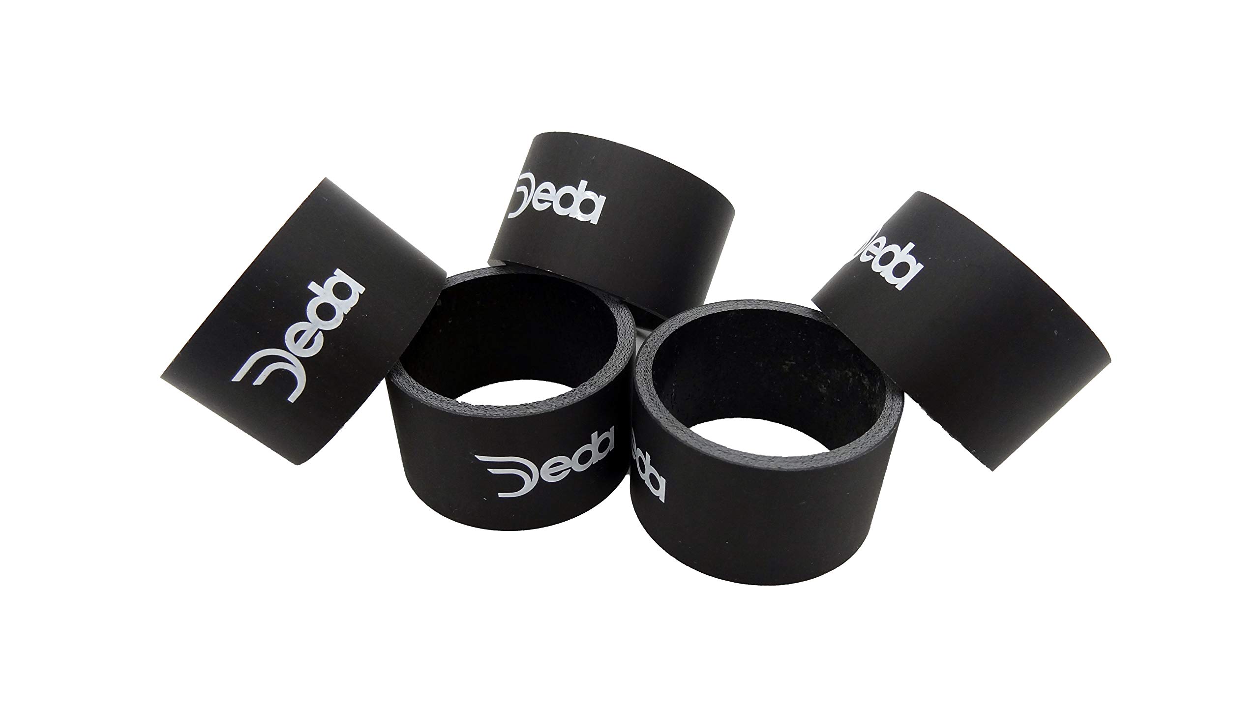 Deda Elementi Carbon Fibre 1 1/8" Headset Spacer, Black, 15mm (Pack of 5)
