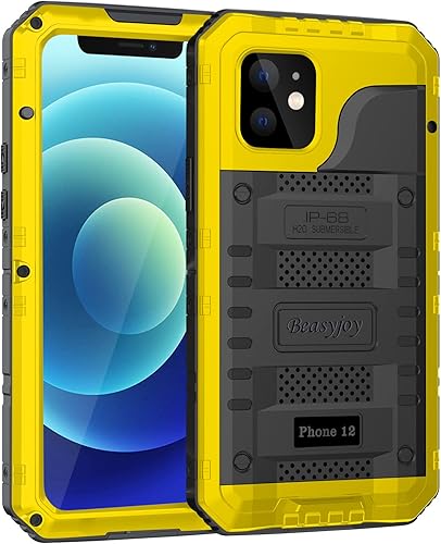 Beasyjoy Funda para iPhone 12, resistente al agua, con protector de pantalla integrado, funda protectora resistente de cuerpo completo, grado