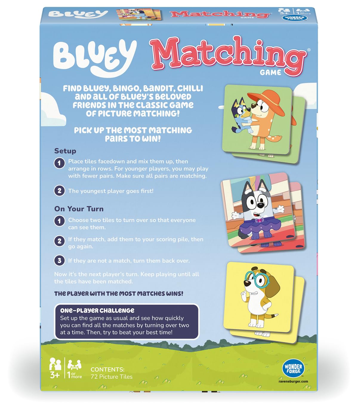 Wonder Forge Bluey Matching Game - Family & Toddler Games - Educational Toys - Memory & Brain Games for Kids Ages 3-5, Indoor Recess - Image 4