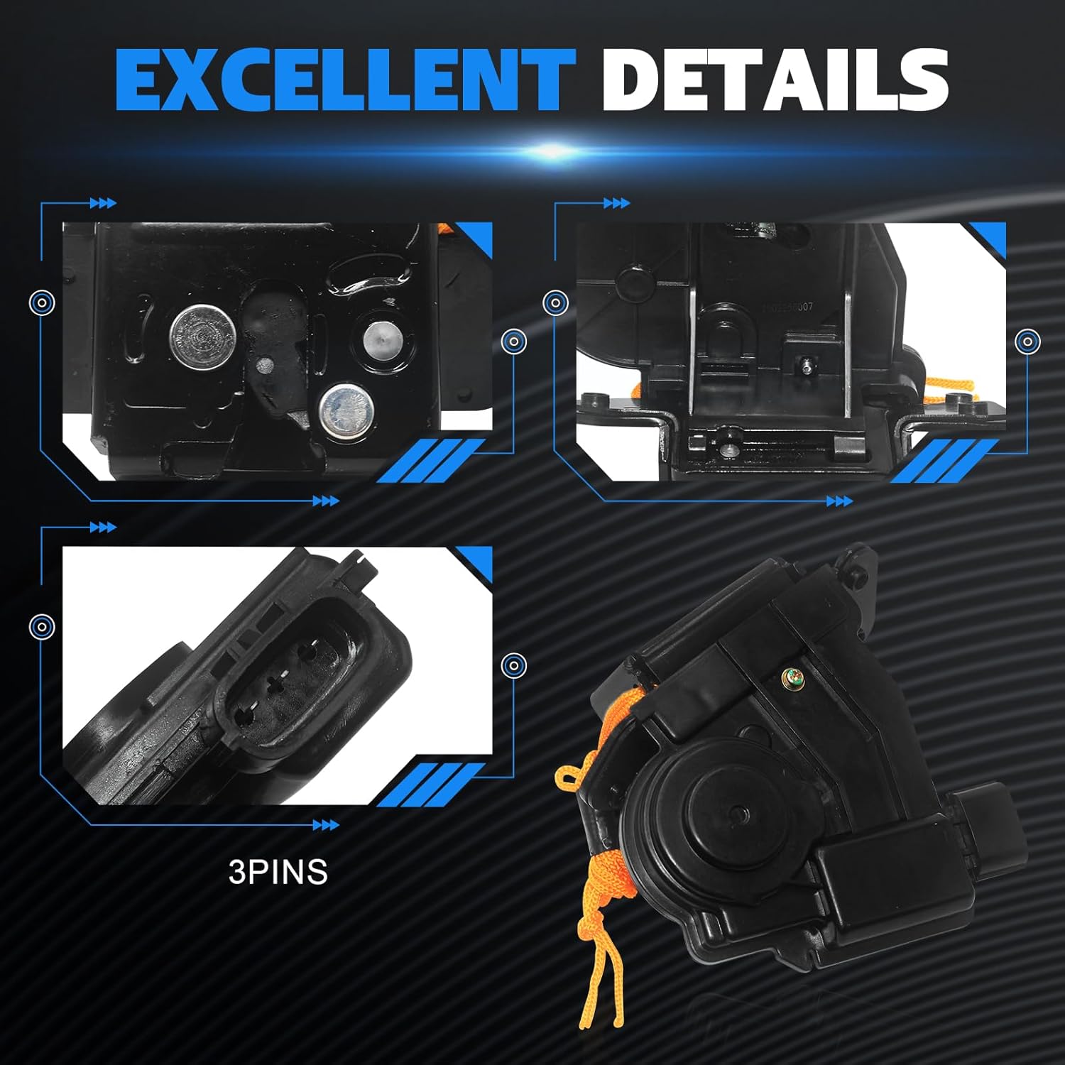 69350-08020 Rear Tailgate Trunk Latch Lid Lock Actuator for Toyota Sienna Base LE SE 2011-2019 Replace 931-873
