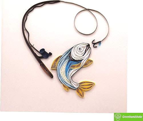 Miniatura 3 de Fisher's Delight, tarjeta Quilling 3D  Tarjeta de felicitación única dedicada hecha a mano, diseño para cumpleaños, día de San Valentín, día de la