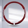 Car Steering Wheel Cover Carbon Fiber Snap On Steering Wheel Accessories Wrap 14.5-15 inch Universal Grip Anti-Skid Protector, Glossy Red