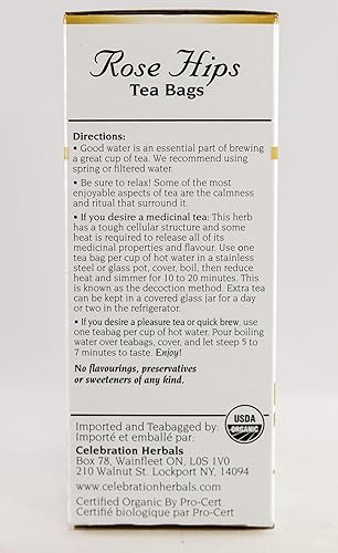 Miniatura 4 de CELEBRATION HERBALS Rose HIPS Tea Organic 24 Bolsa, 0.02 libras